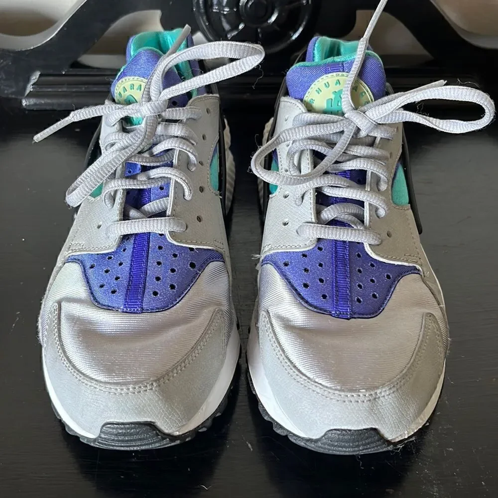 Nike Air Huarache Gray/aqua [634835-008] Women Sneakers